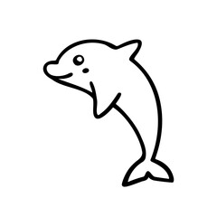 シンプルなイルカのイラスト素材