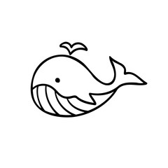 シンプルなクジラのイラスト素材