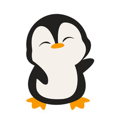 Cute penguin with smile