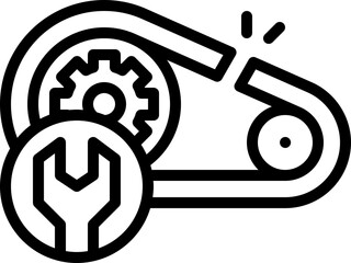 Drive belt icon