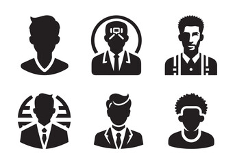 People Icon Set Stock Illustration