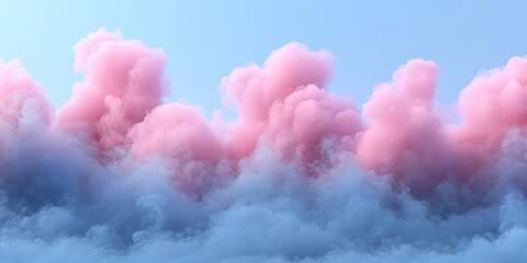 Fototapeta premium Pink cloudscape, dreamy sky, pastel colors