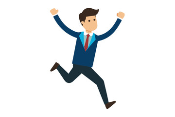 business man jumping