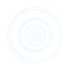 Obraz premium Glowing White Concentric Circles on Light Gray, PNG