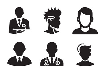 People Icon Set Stock Illustration