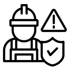 Workplace Safety Risk  Icon Element For Design	