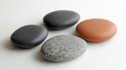 Smooth pebbles and riverbed rocks showcase natural beauty in harmonious shapes and colors
