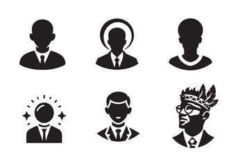 People Icon Set Stock Illustration