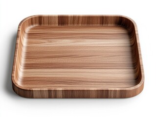 Classic Wooden Tray with Smooth Neutral Finish for Home Decor