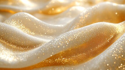 Golden Fabric Ripples in Sunlight