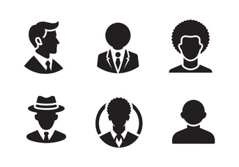 People Icon Set Stock Illustration