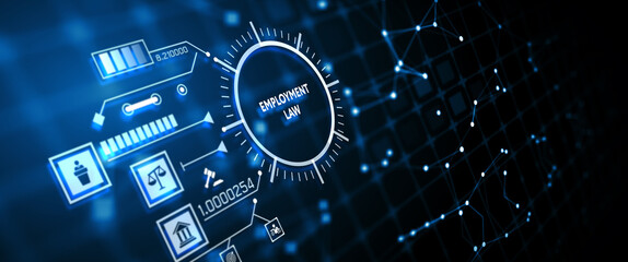 Business, Technology, Internet and network concept. Employment Law. 3d illustration