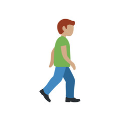 Walking Person (Light Skin, Green Shirt)
