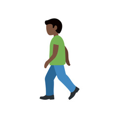 Walking Person (Medium Skin, Orange Shirt)

