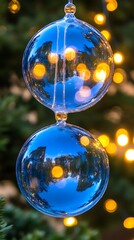 Christmas Ornaments with Bokeh Background, Holiday Decor