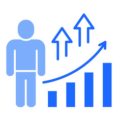 Employee Growth  Icon Element For Design	