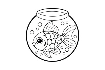 Mini aquarium  coloring book for kids 