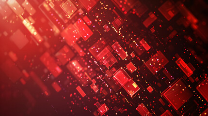 Obraz premium Red digital pixelation, a technological texture background infused with dynamic pixel patterns for a futuristic and modern aesthetic.