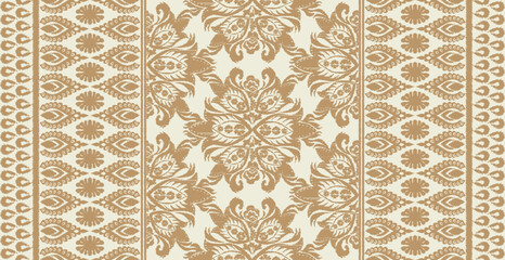 Motifs African boho paisley Floral Ikat pattern embroidery border. Ethnic ikat floral Ethnic Indian Pattern.Border Indian floral Aztec embroidery seamless patterns.Aztec geometric ornament print.