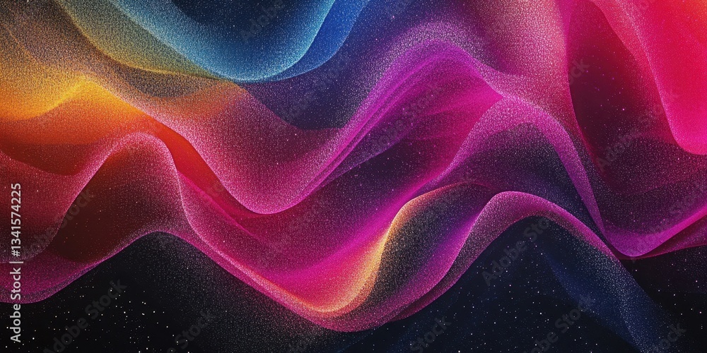 Aufkleber chromatic symphony: a breathtaking display of vibrant, flowing colors in a dynamic and abstract comp