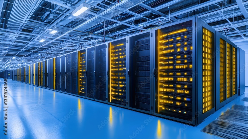 Poster highperformance servers powering modern data center infrastructure for enhanced connectivity