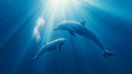 Fototapeta premium dolphin in the sea