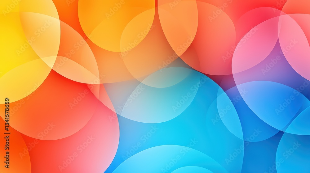 Aufkleber A vibrant abstract background featuring colorful overlapping circles, perfect for design projects and creative applications.