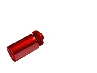 Bright Red Glitter Glue Bottle with Cap Spilled Glitter in Isolated Background for Arts and Crafts Projects, DIY Activities, and Creative Ideas