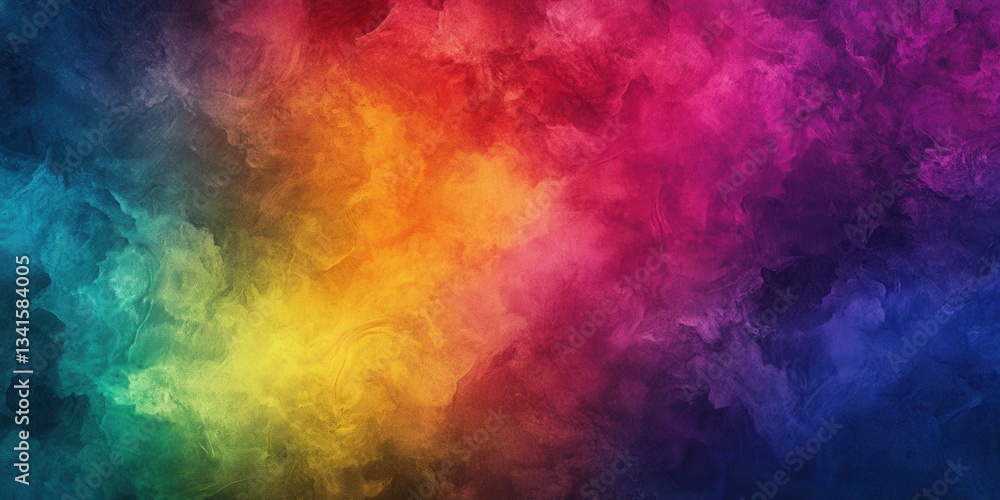 Aufkleber chromatic cloudscape: a vibrant, abstract cloudscape, where colors blend and swirl together, present