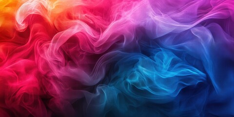 Vibrant Smoke Swirls: A mesmerizing dance of vivid colors, painted through billowing clouds of smoke, creating a dynamic and expressive artwork.