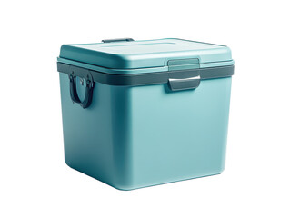 Stylish Light Blue Insulated Cooler Box for Outdoor Activities, Camping, Picnics, Events, BBQ and Food Storage on Various Backgrounds