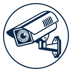 CCTV Camera Symbol: Professional Surveillance Camera Vector Illustration in Silhouette Style