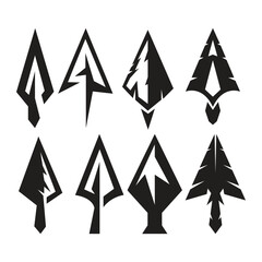 Spear Arrowhead Logo Vector Illustration