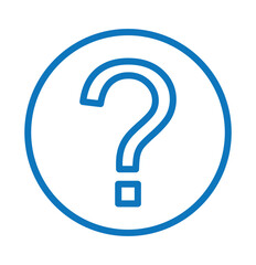 Question mark Button vector icon isolated on transparent background, Question mark Button logo design .
