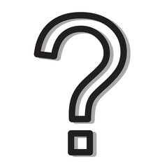Question mark Button vector icon isolated on transparent background, Question mark Button logo design . 