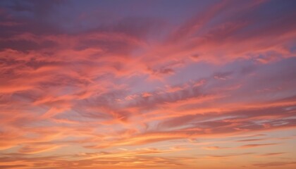 Fototapeta premium 노을빛이 하늘 전체를 감싸는 구름