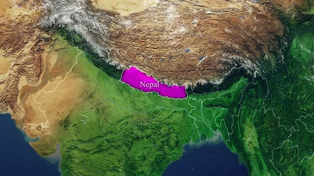 NEPAL Map With Borders