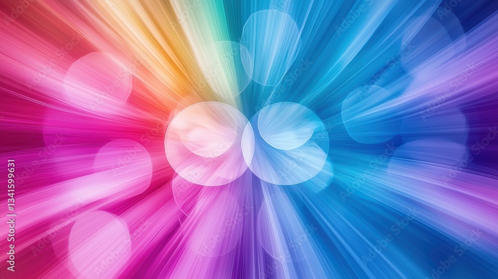 Fototapete Vibrant abstract background bursting with color and light for creative design projects and digital art.