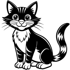 Cute Cat Vector Design: Adorable Feline Illustrations & Clipart