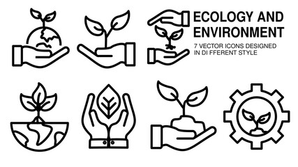 ecology and environment icon vector illustration concept