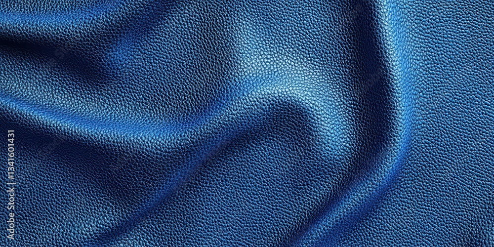 Poster blue fabric's texture: this image showcases a close-up view of rippling textile fabric. the interpla
