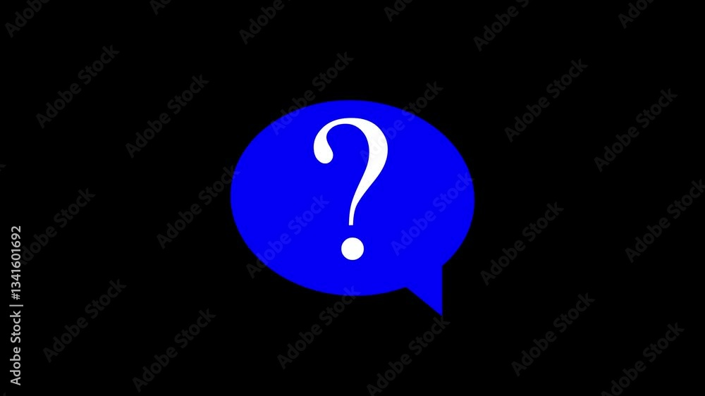 Fototapete question mark icon symbol on color color simple shape circle animation