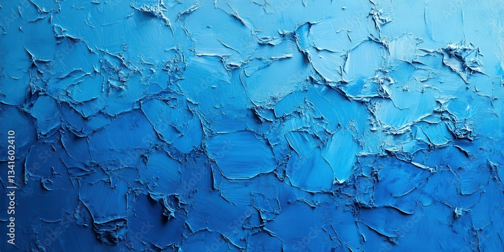 Poster abstract blue texture: a close-up of an abstract art piece, a canvas dominated by varying shades of 