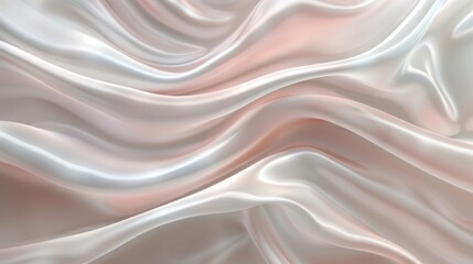 Obraz premium Luxurious abstract background of soft pink and grey satin waves with space for text and design