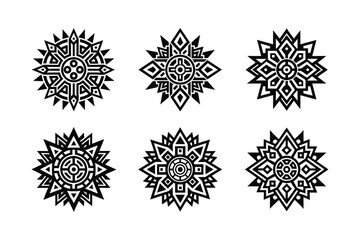Aztec motif ornament vector illustration