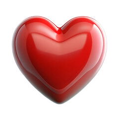 red heart isolated on white
