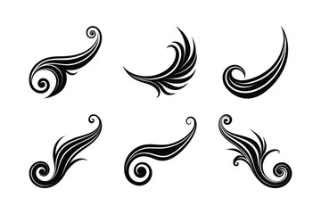 Elegant swoosh ornament vector illustration