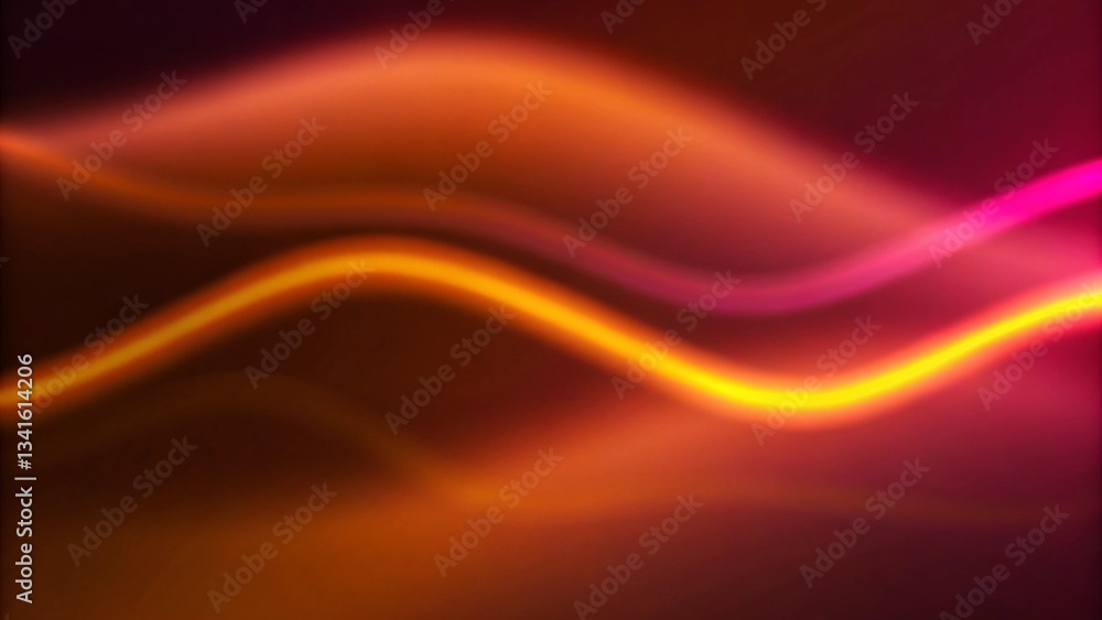 Aufkleber dynamic waves in the ethereal glow of neon lights. the concept merges fluidity of motion with the vi