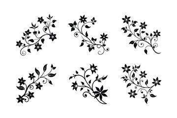 Floral vine ornament vector illustration