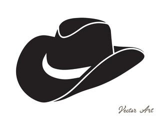Cowboy Hat icon Vector illustration. Cowgirl Hat Silhouette. Cowboy Hat line art vector outline drawing Design